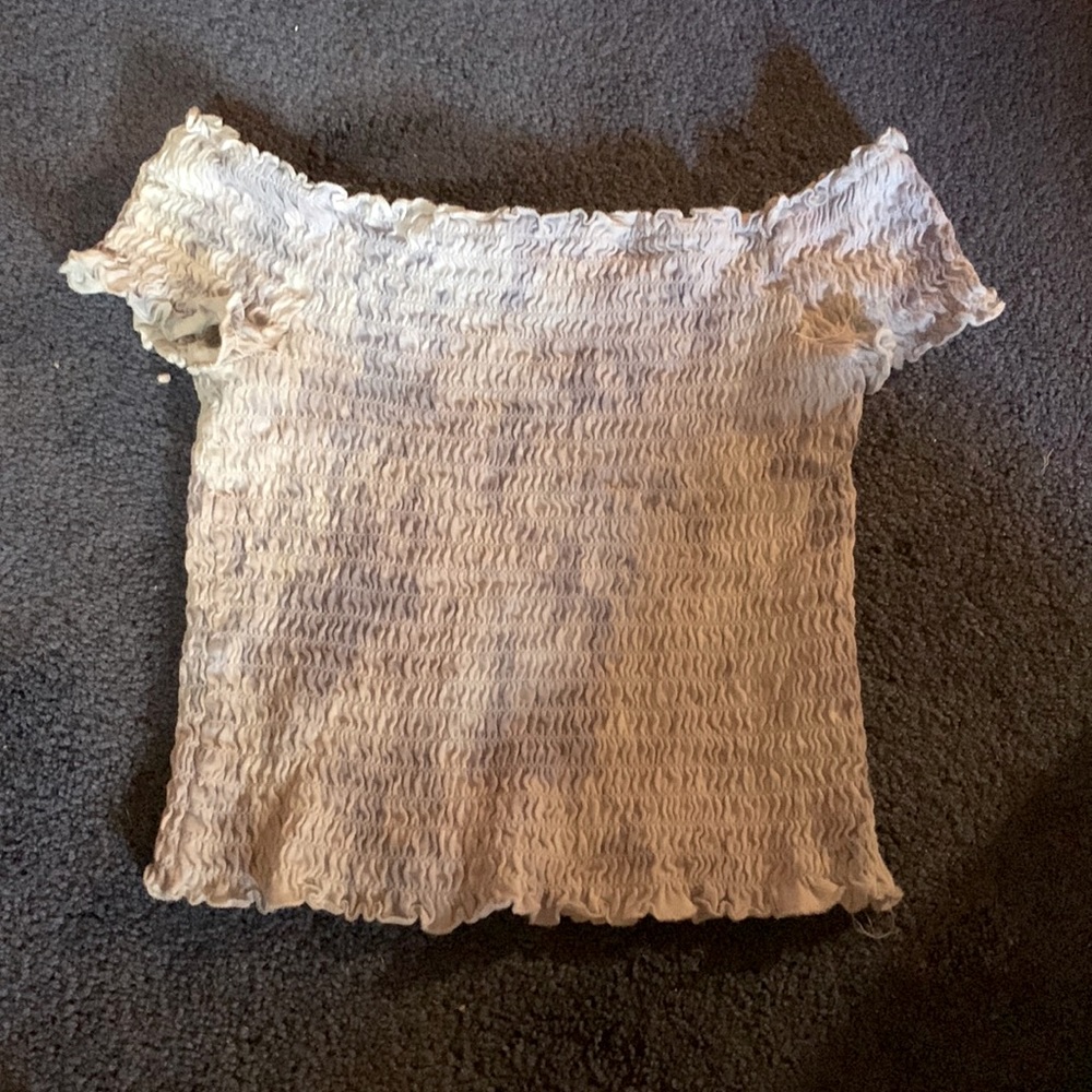 girls stretchy cropped half sleeve top